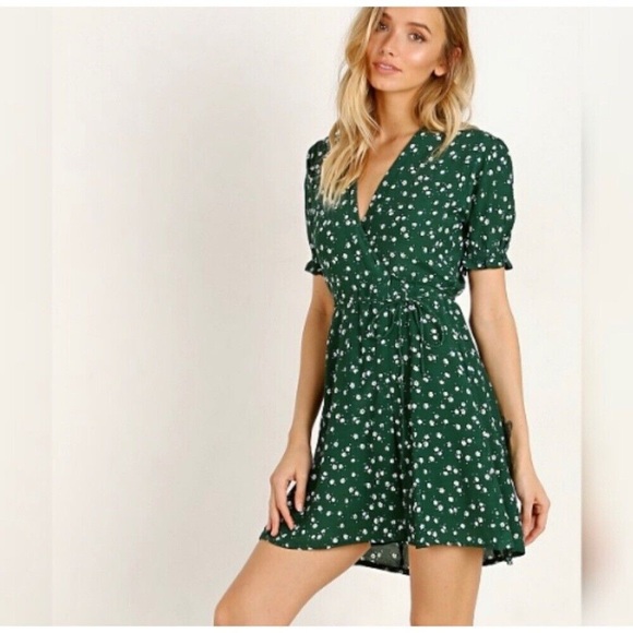 NW Faithful the Brand wrap mini dress - Picture 1 of 8